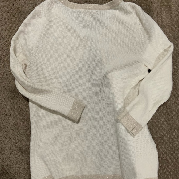 BANANA REPUBLIC GOLD METALLIC CARDIGAN SWEATER SMALLL - Picture 3 of 3